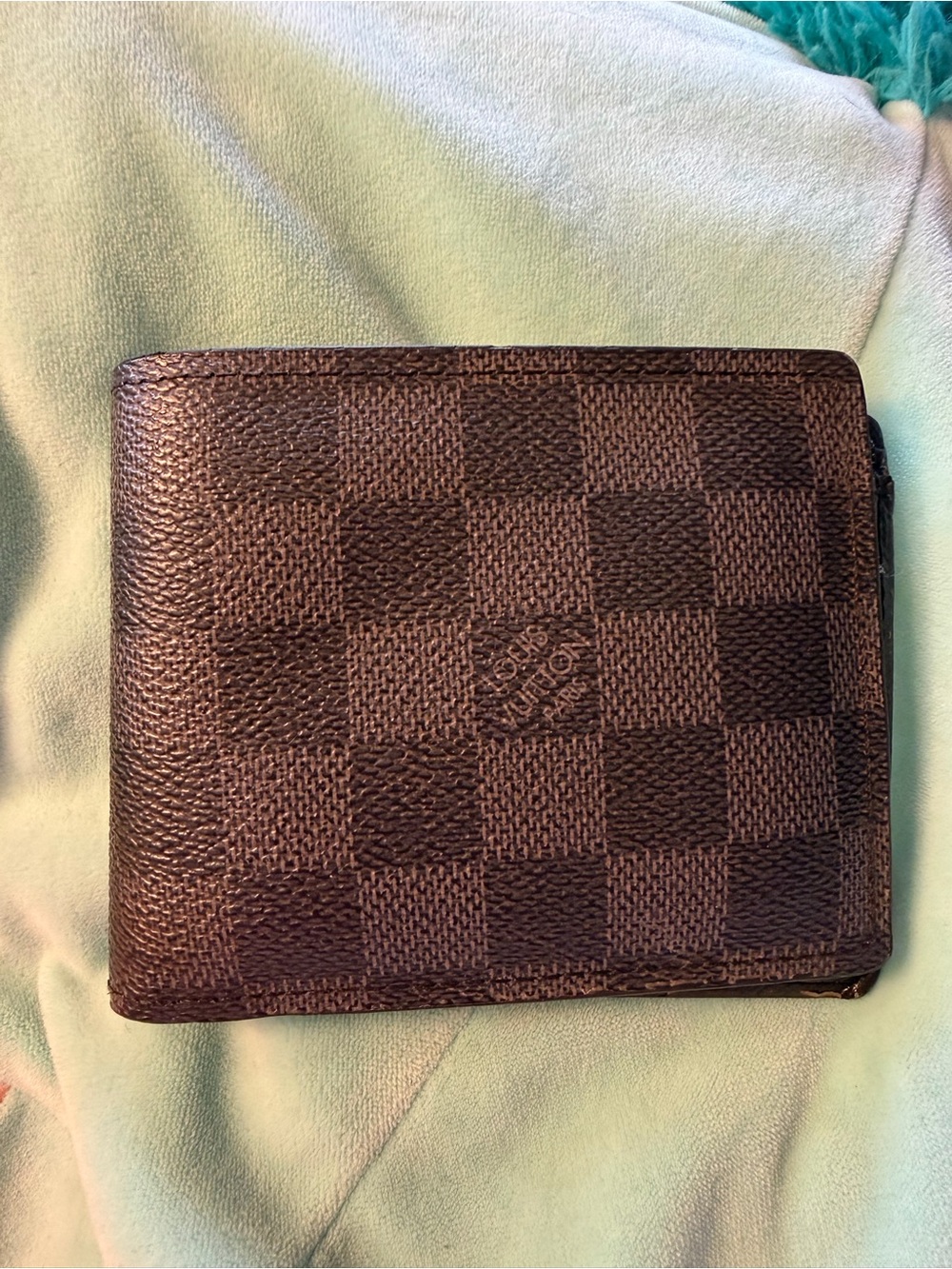Louis Vuitton Damier Ebene Checkerboard Brown Men's Wallet